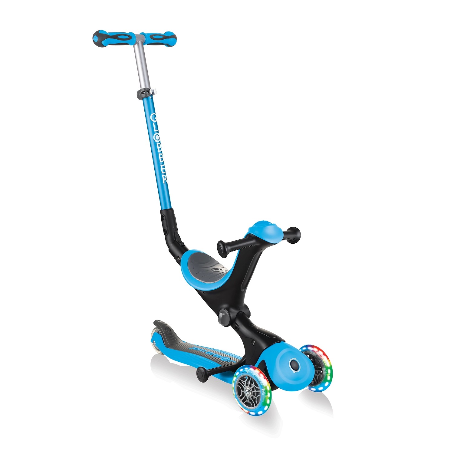 Globber Go-Up Deluxe Lights 3 in 1 Dreirad 120/80 mm ABEC 5 3-Rädrig Höhenv günstig online kaufen