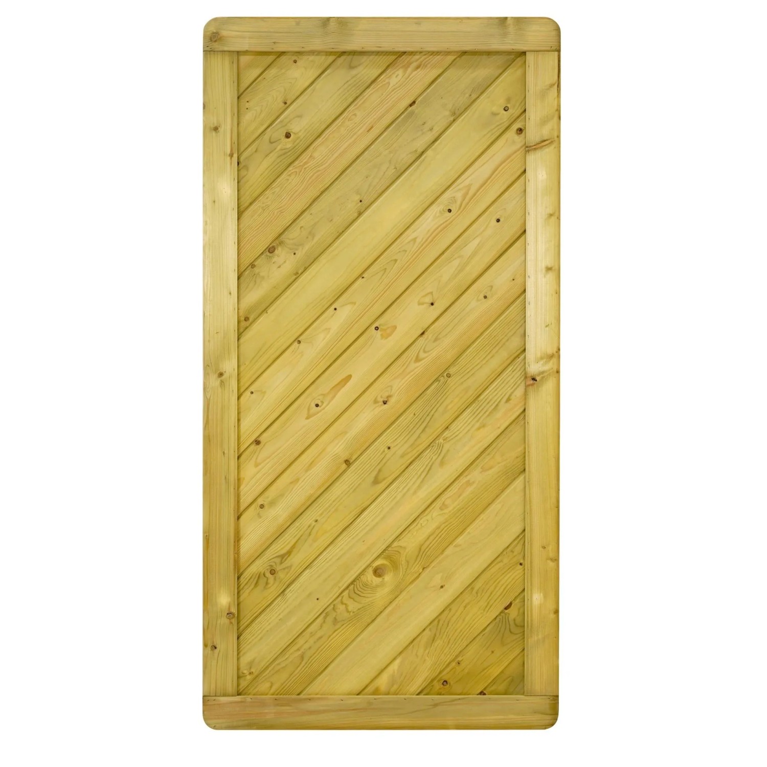 GartenLand Massivzaun INNSBRUCK MASSIV Gerade 90x180 cm Holzzaun Fichte PEFC KDI Grün Massiver Rahmen 44x88 mm Sehr Stabil