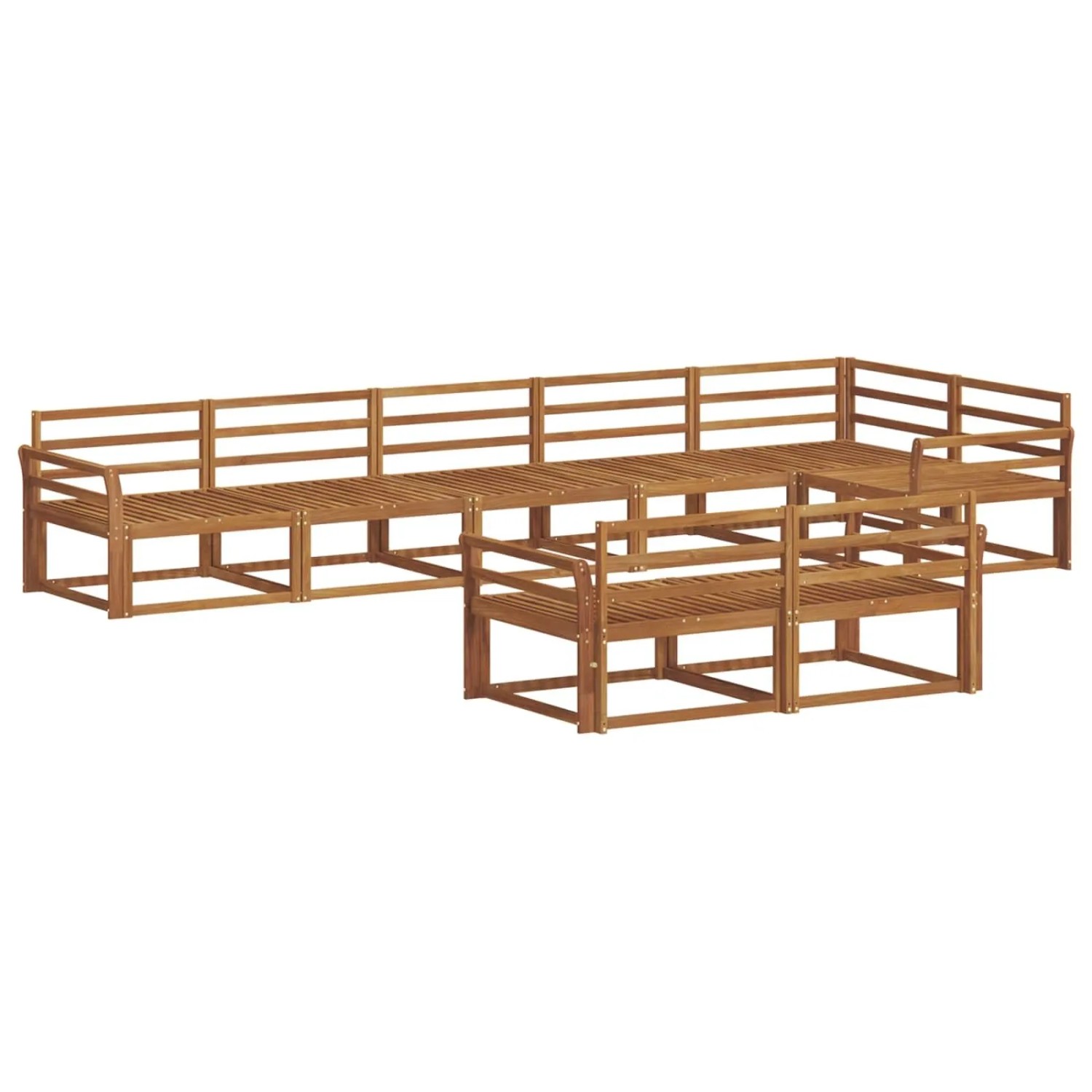 vidaXL Outdoor-Sofagarnitur 8-Tlg Natur Massivholz Akazie 3367752