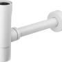 Weißer, matter baliv Flaschensiphon DS-3440 für Waschbecken.