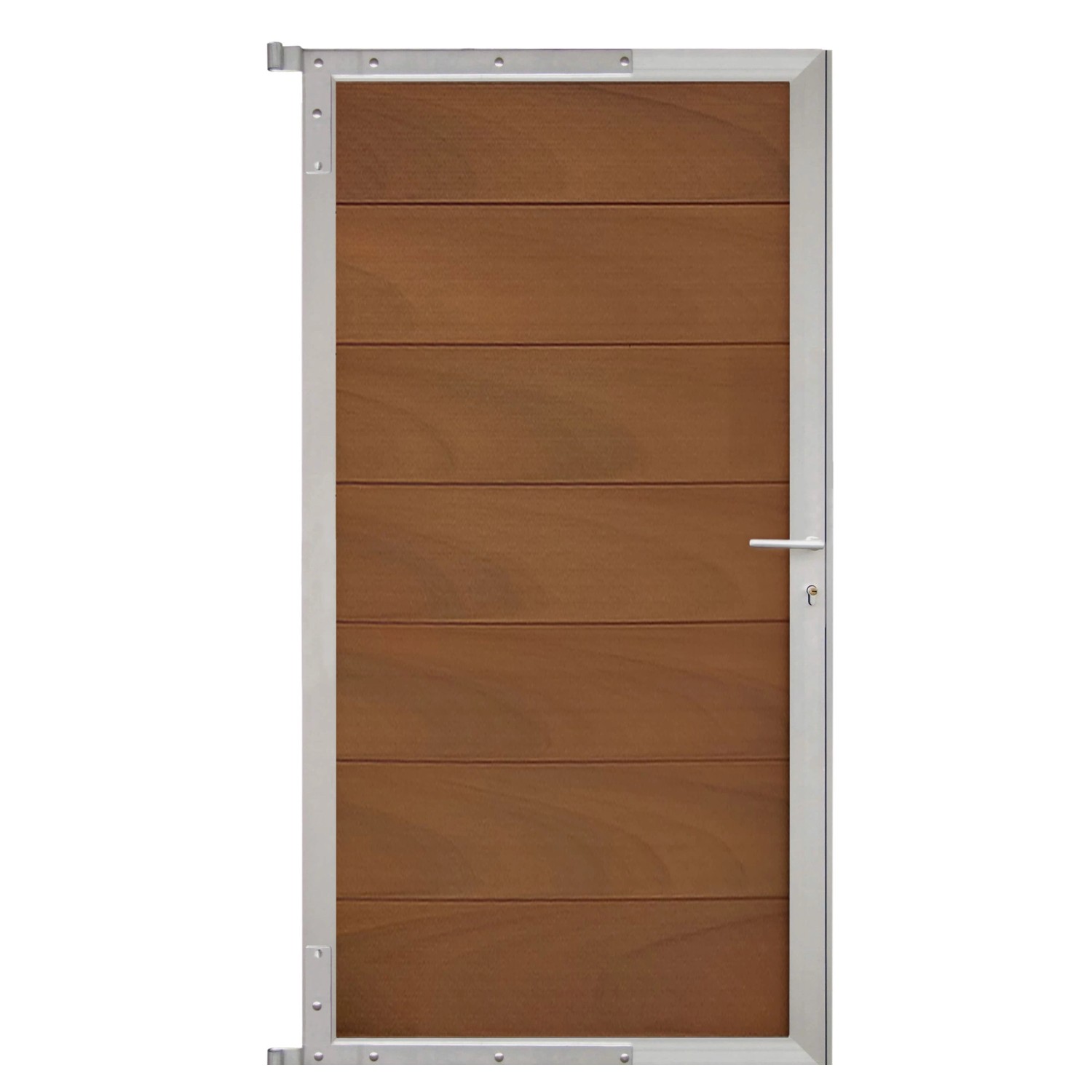 GartenLand Steckzauntor Ameland Co-extrudiert ca. 90 x 175 cm WPC Mahagoni günstig online kaufen