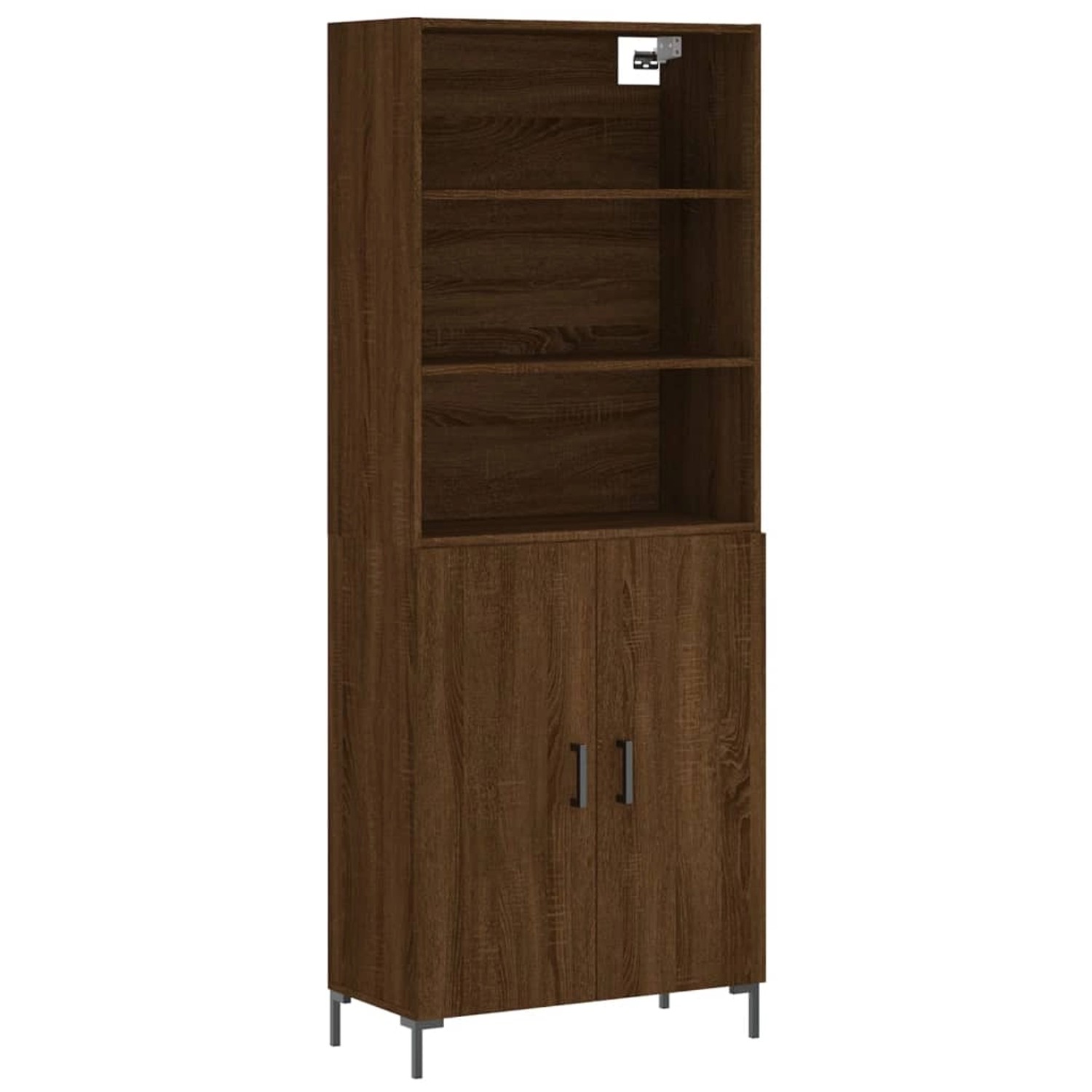 vidaXL Highboard Braun Eichen-Optik 69,5x34x180 cm Holzwerkstoff 3189260 günstig online kaufen