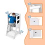 Relaxdays Lernturm MDF Weiß Höhenverstellbar Mit Kreidetafel Kippschutz 86 cm x 40 cm x 44 cm 9,9 kg_5