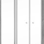 Schulte ExpressPlus Pendeltür mit Seitenwand, Chromoptik, 200x90 cm, für barrierefreie Dusche.