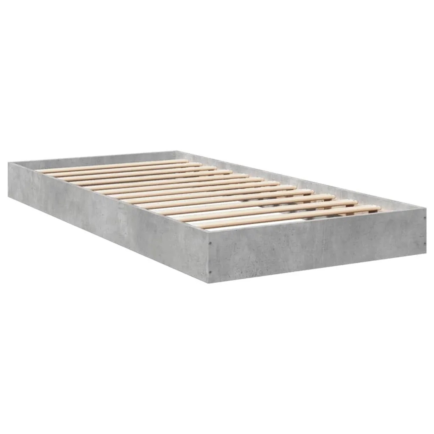 vidaXL Bettgestell Betongrau 75x190 cm Holzwerkstoff 842080 günstig online kaufen