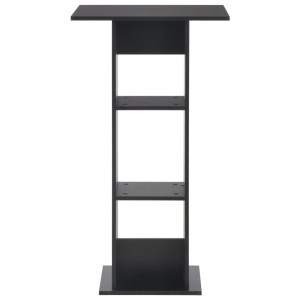 Schwarzer vidaXL Bartisch 60x60x110 cm mit Ablagen, ideal als Stehtisch oder Esstisch.