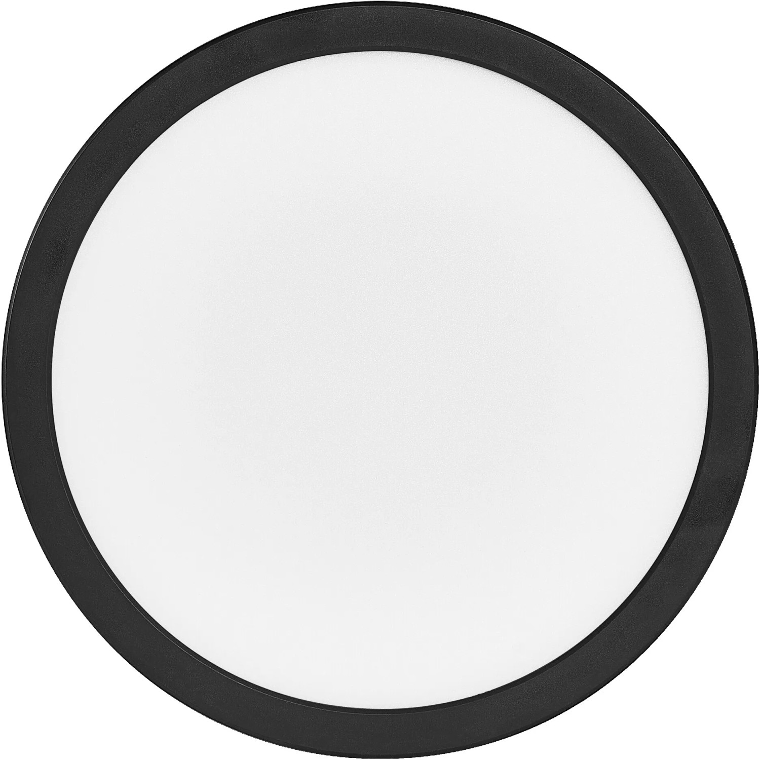 Ledvance Smart+ LED-Deckenleuchte Orbis, ultraflach, schwarz, Ø 23cm. Smarte, runde Deckenlampe.