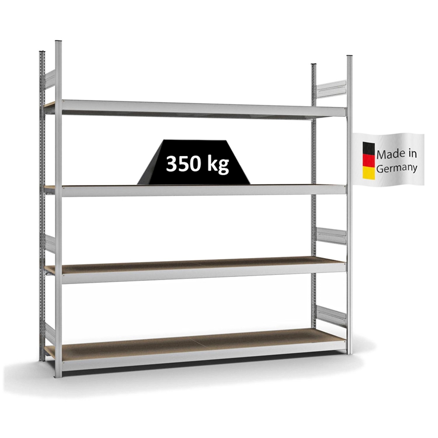 PROREGAL Weitspannregal Stecksystem T-Profil Grundregal HxBxT 250x250x50 cm günstig online kaufen