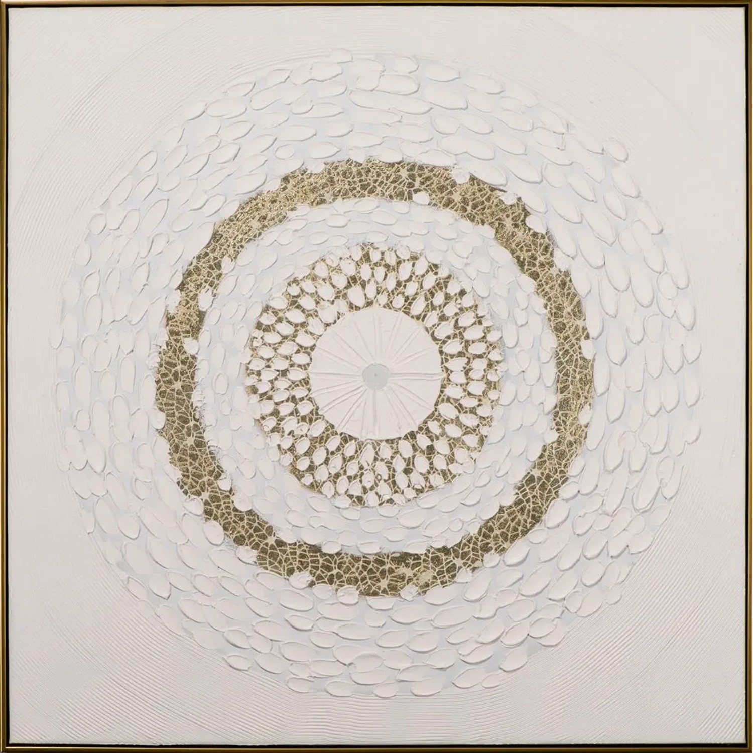 Art Universe Leinwandbild Meditation in Weiß 102 x 102 cm