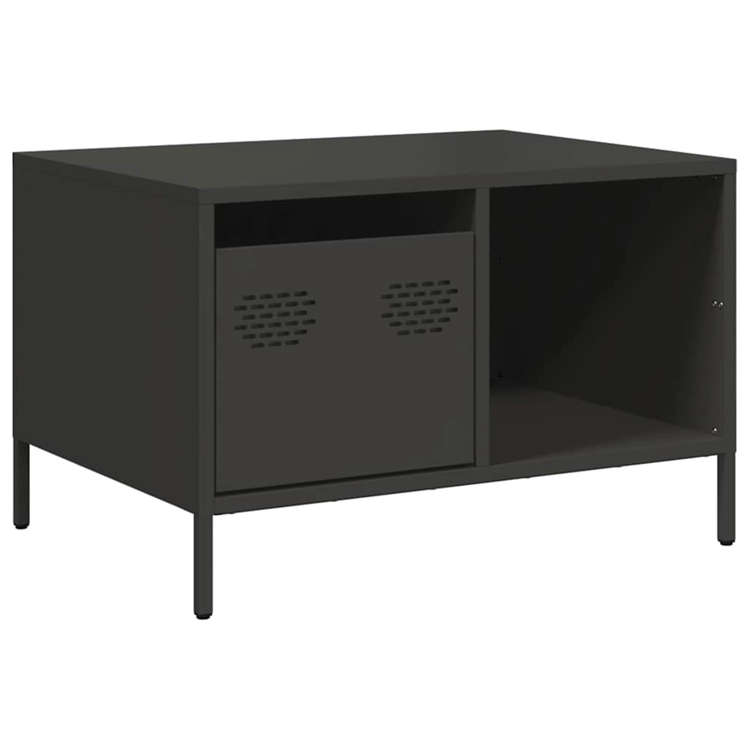 vidaXL Couchtisch Schwarz 68,5x50x43,5 cm Kaltgewalzter Stahl 851280 günstig online kaufen