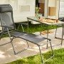 Siena Garden Camping Fußteil Comfort, anthrazit, als Beinauflage für Campingsessel.