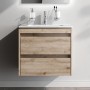 AM.PM Waschtischunterschrank Spike mit Becken, Eiche, 60cm, 2 Schubladen.