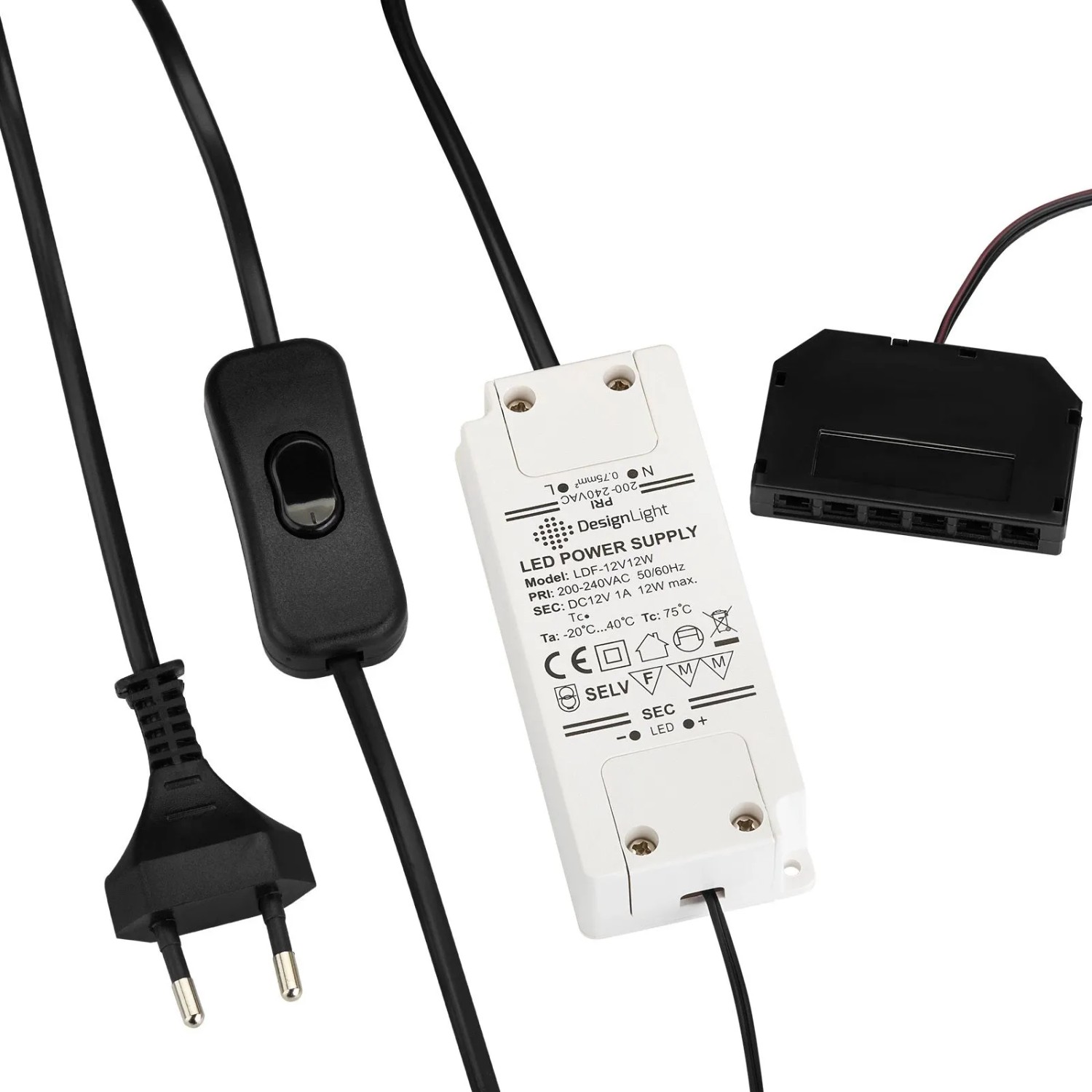 SOTECH Transformator 12V 12W mit Schiebeschalter