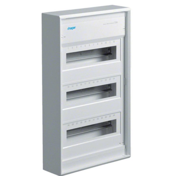 ABN AMIGO A36UP Unterputz-Kleinverteiler, 3-reihig. 3x12/14 TE, IP30