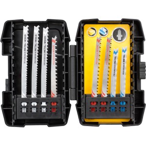 Stanley FatMax Stichsägeblätter Set, 8-teilig, mit T-Aufnahme in Minisafe-Box.