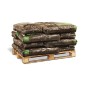 Galamio Kiefer Rindenmulch 60l Säcke auf Holzpalette. Mulch für Garten, Unkrautschutz und Bodenabdeckung.