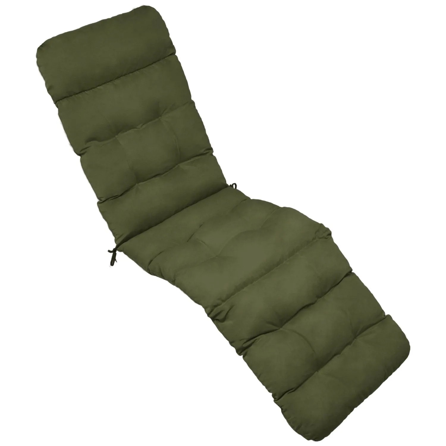 Beautissu Bequeme Liegenauflage Deckchair 200x50x8 cm Olivegrün