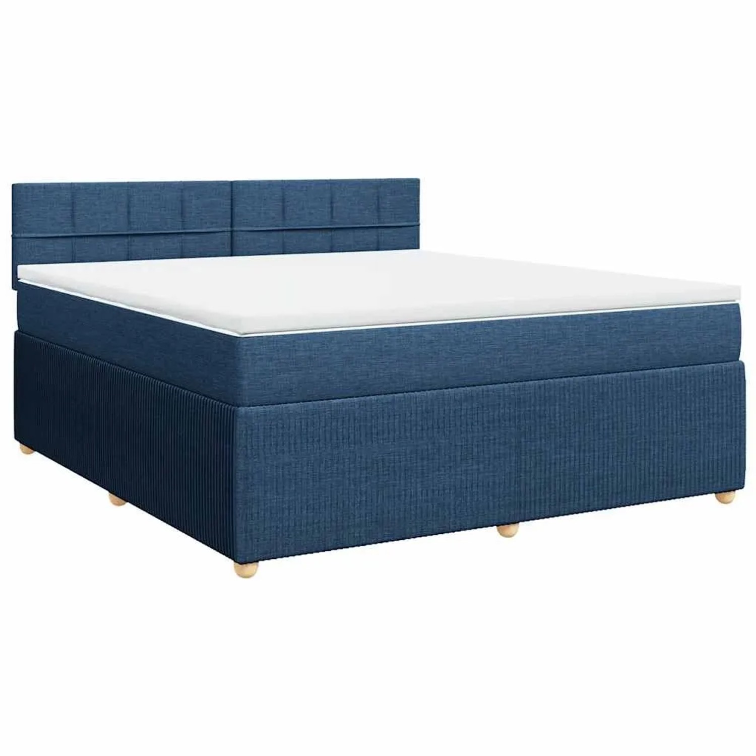 vidaXL Boxspringbett mit Matratze Blau 180x200 cm Stoff 3289841 günstig online kaufen