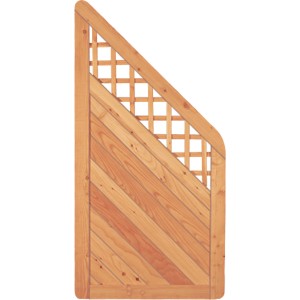 T&J Sichtschutzzaun Skagen Ecke aus Lärche, 90x180/90 cm, mit Lattenmuster.