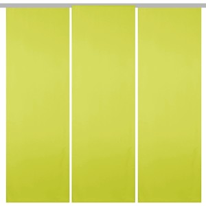 Bestgoodies Flächenvorhang Ellen 3er-Pack Grün: Blickdichte, grüne Schiebegardinen für Fenster, Raumteiler oder Regale.