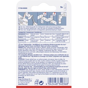 Tesa Klebestreifen für Fliesen/Metall, 2kg, 9er-Pack. Ablösbare Montage ohne Bohren.
