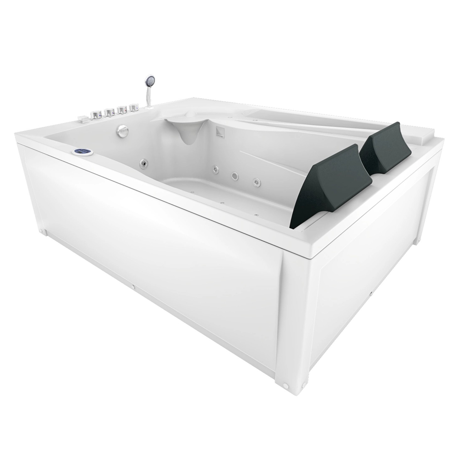 AcquaVapore Whirlpool Pool Badewanne Wanne W12HZ-A 135x180 Farblicht Ring-Zirk