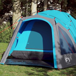vidaXL Kuppel-Campingzelt 3 Personen Blau Quick Release 4004223