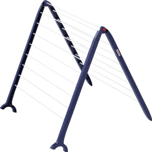 Leifheit Badewannentrockner Pegasus V, blauer Wäscheständer für die Badewanne.