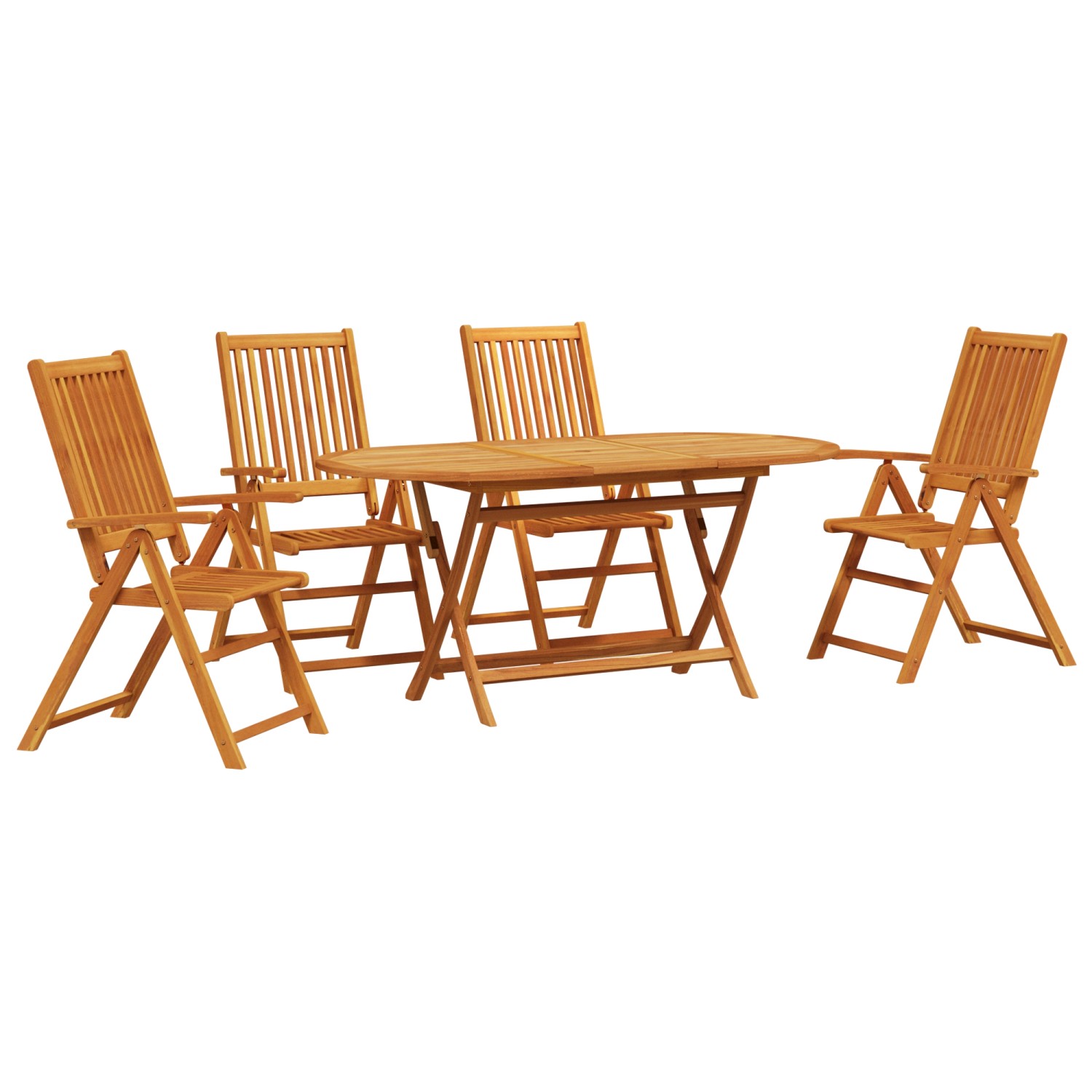 vidaXL 5-tlg Garten-Essgruppe Massivholz Akazie 3375726 günstig online kaufen