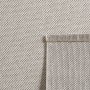 Detailansicht: Ayyildiz Kurzflorteppich Loom 4300 in Creme, Ø 160 cm. Struktur und Rand des Teppichs.