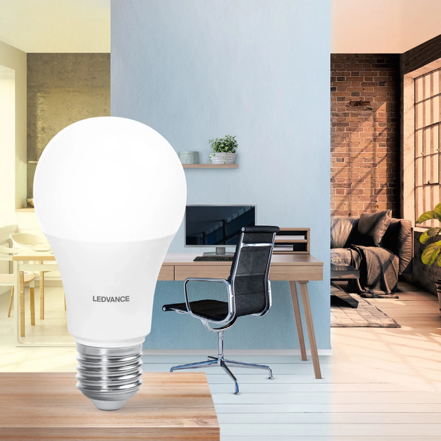 Ledvance LED Sun@Home Lampe, smarte Glühbirne mit Biorhythmussteuerung und keimtötender Beschichtung.