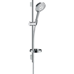 Hansgrohe Raindance Select S Brauseset mit Handbrause, Brausestange und Schlauch in Chrom.