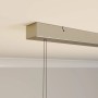 Moderne, dimmbare LED-Deckenleuchte Auron in Alu, 2-flammig für Wohnzimmer.