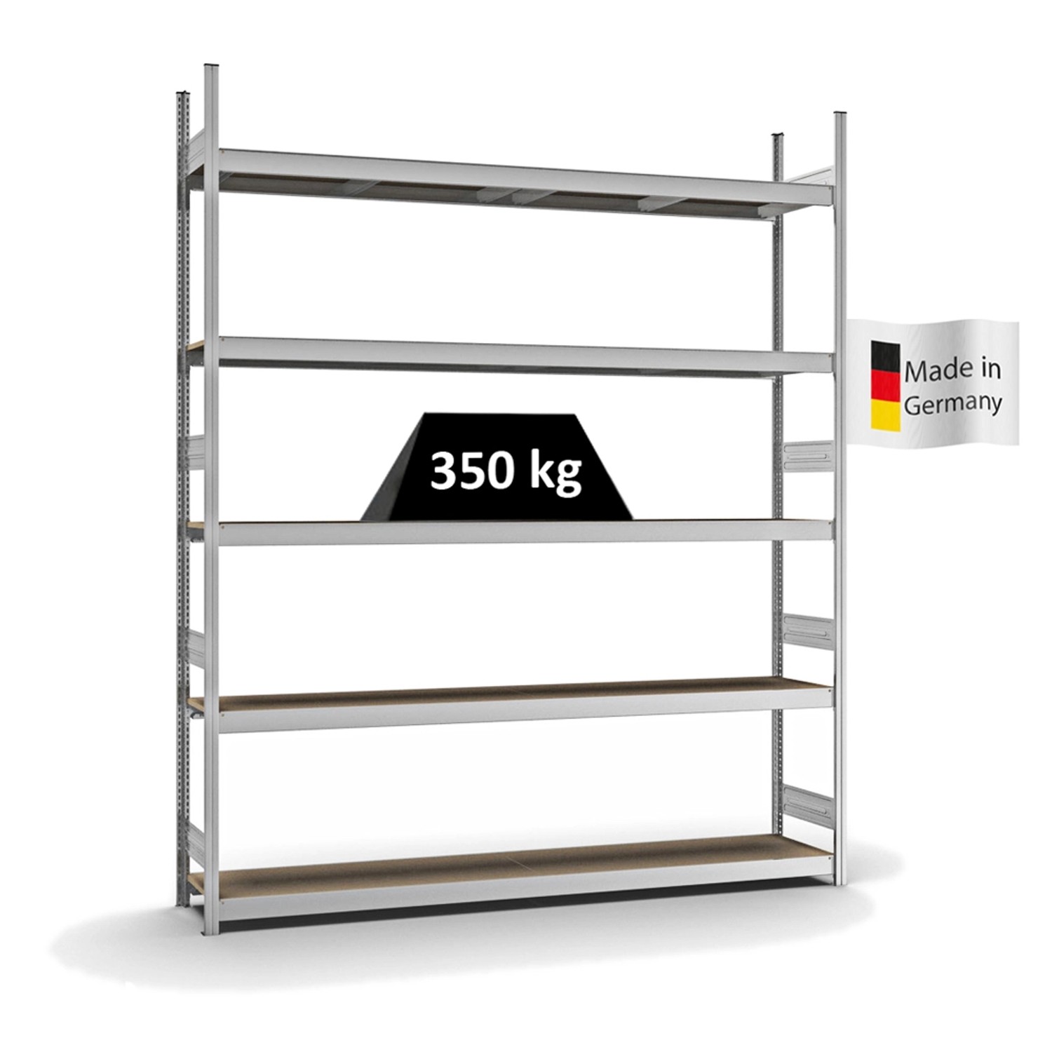 PROREGAL Weitspannregal Stecksystem T-Profil Grundregal HxBxT 300x250x40 cm günstig online kaufen