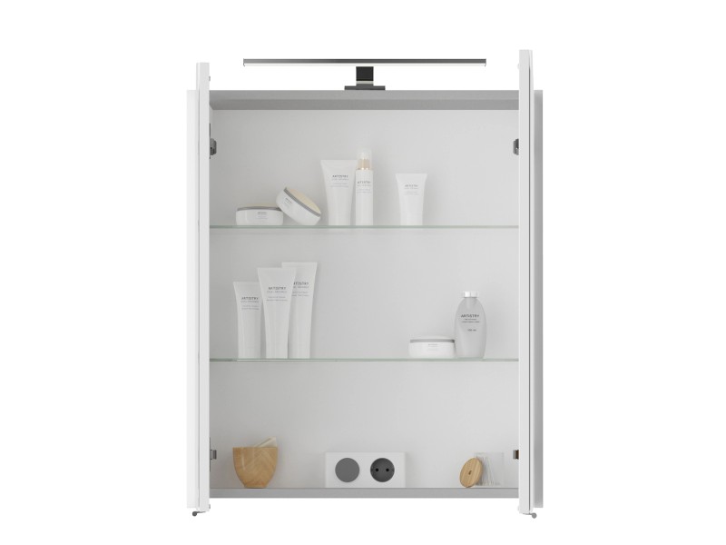 4035 Pelipal Serie Softclose cm kaufen OBI Spiegelschrank bei Türen Weiß Glänzend mit 60