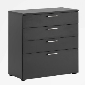Schildmeyer Unterschrank-Kommode Serie 1500 in Anthrazit mit 3 Schubladen und 1 Auszug.