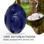 Blauer Petsation Kauspielzeug Ball für Hunde, ein Intelligenzspielzeug aus Kautschuk.