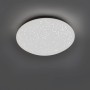 Weiße LED-Deckenleuchte Skyler Ø 25 cm mit Sternenhimmel-Optik für stimmungsvolle Beleuchtung.