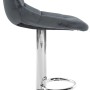 DELUKE Barhocker DUBAI Dunkelgrau Samt Chrom Barstuhl Mit Lehne Tresenhocker Tresenstuhl_6