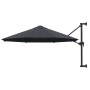 furnicato Wand-Sonnenschirm, 300 cm, Anthrazit, mit Metallmast zur Montage an der Wand.