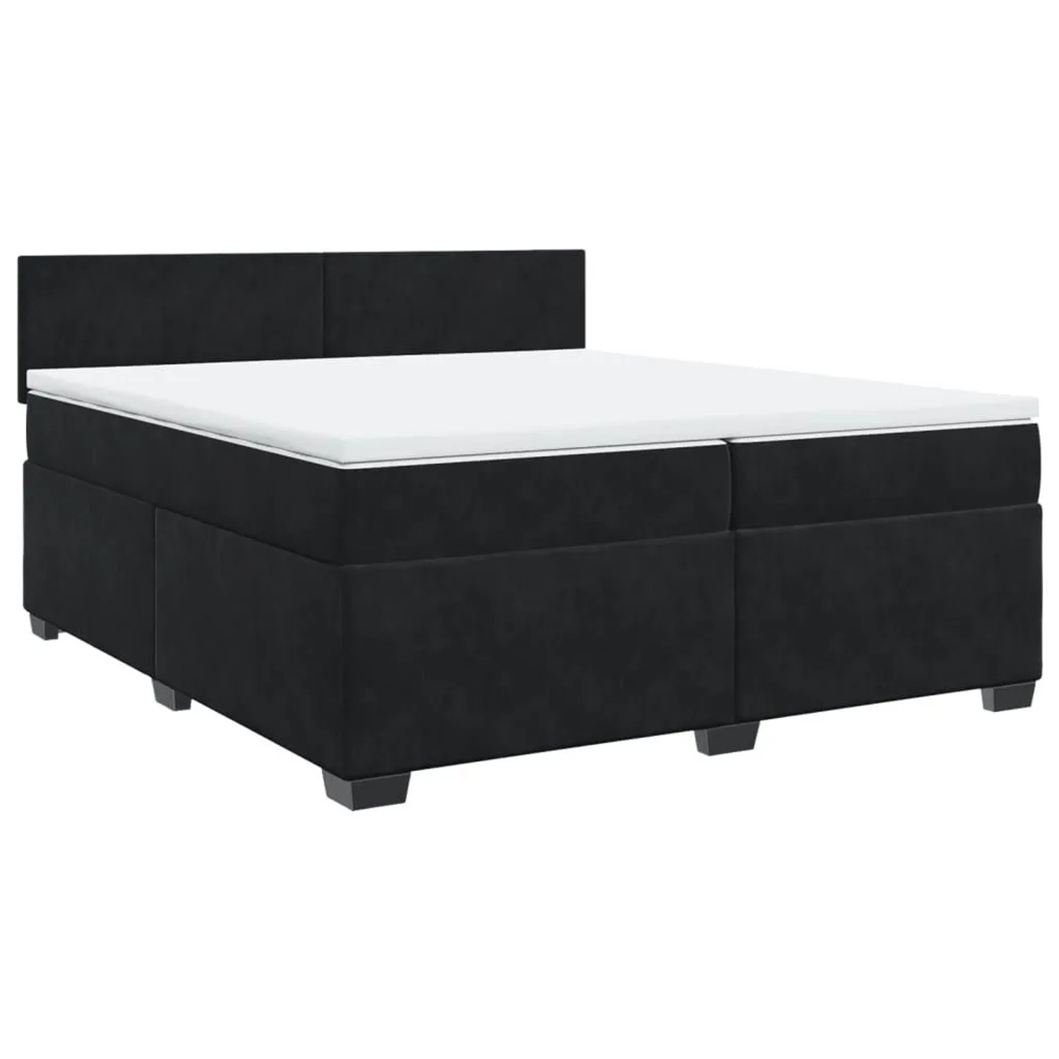 vidaXL Boxspringbett mit Matratze Schwarz 200x200 cm Samt 3288698 günstig online kaufen
