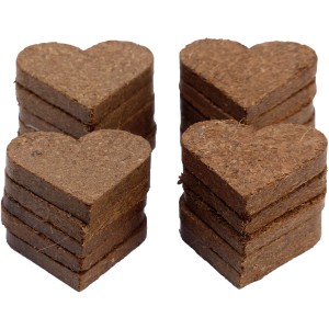 Proflora Quelltabletten: Torffreie Kokos-Anzuchterde in Herzform, 20 Stück für Pflanzenanzucht.