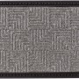 Astra Fußmatte Border Star, 50x80 cm, silberfarben mit dunklem Gummirand.