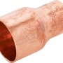 Löt-Reduziermuffe aus Kupfer, 22 mm x 15 mm, für Kupferrohr-Verbindungen.