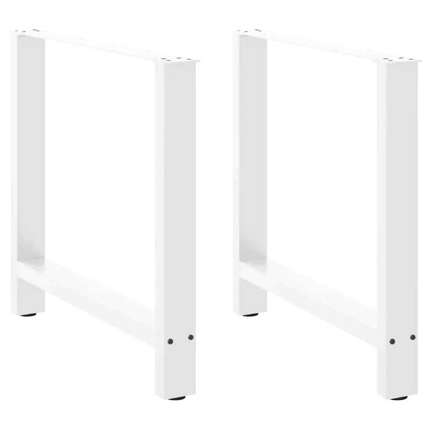 Thumbnail - vidaXL Esstischbeine Weiß 2 Stk 80x72-73 cm Stahl 4013313