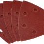 LUX Schleifauflagen für Dreieckschleifer, 96x96mm, K320, 5er-Set, gelocht.