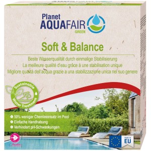 Planet Aquafair Soft & Balance Set zur pH Regulierung für beste Wasserqualität im Pool.