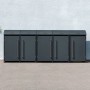Westmann Mülltonnenbox Moderna für 5 Tonnen (je 240 l) in Anthrazit. Stahlbox mit Griffen und Deckel.