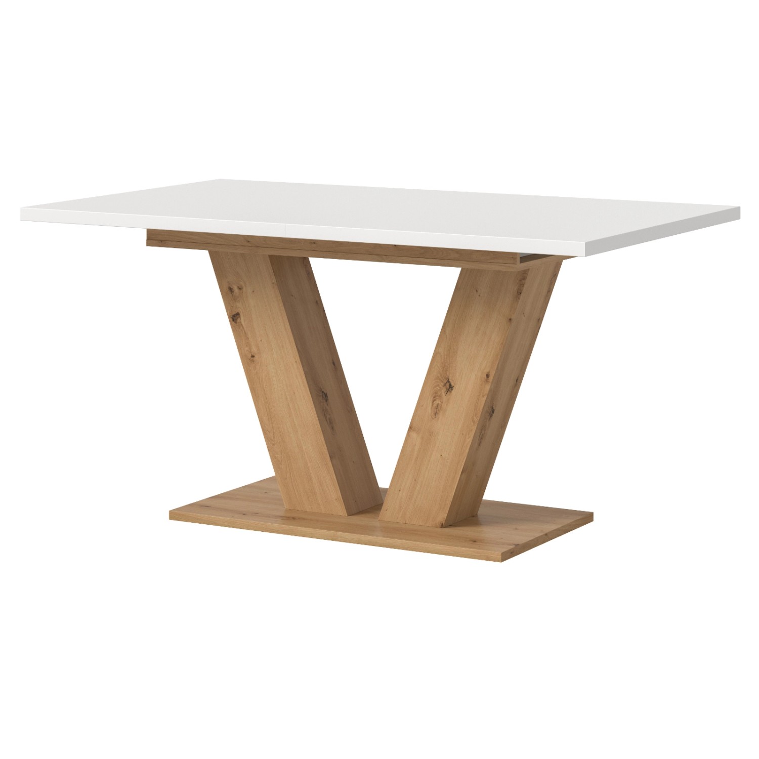 Inn.Furn Esstisch in Weiß und Eiche Ausziehbar 150 - 190 cm Esszimmertisch günstig online kaufen