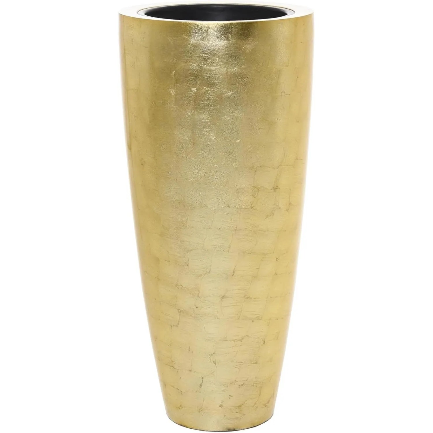 Vivanno Pflanzkübel City 37 cm x 37 cm x 80 cm Blattgold